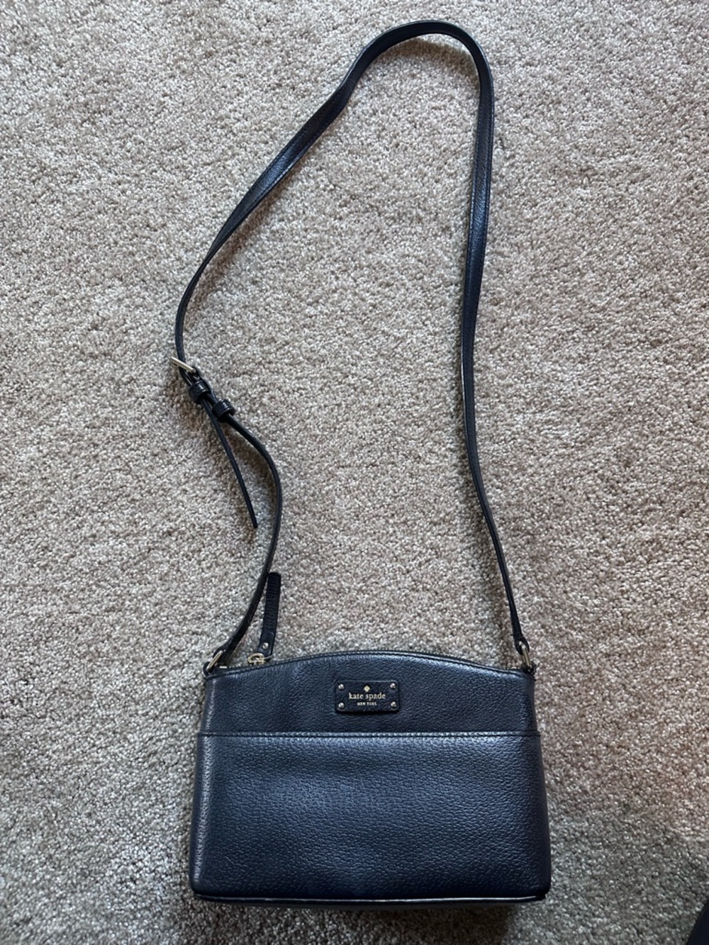 kate spade Black Pebbled Leather Crossbody Bag